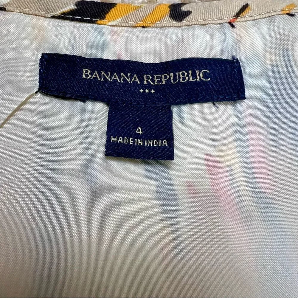 BANANA REPUBLIC Halter A Line Dress Macrame Neck and Belt Black Tan 4